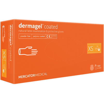 Manusi latex nepudrate DERMAGEL XS 100/cutie