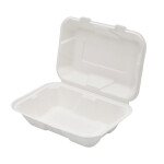 Caserola meniu mic Bio cu capac din trestie de zahar, 230*155*76 mm 50/set - imagine 2